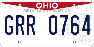 OH license plate GRR0764