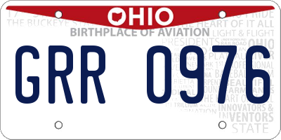 OH license plate GRR0976
