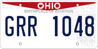 OH license plate GRR1048