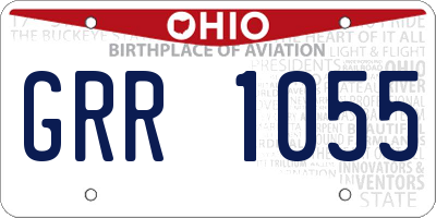 OH license plate GRR1055