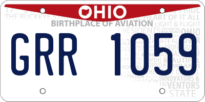 OH license plate GRR1059