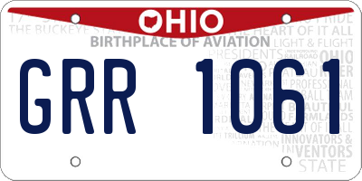 OH license plate GRR1061