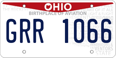 OH license plate GRR1066