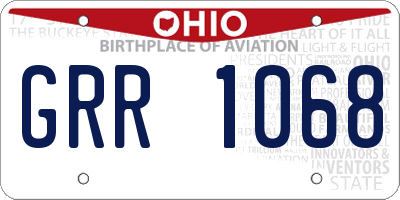 OH license plate GRR1068