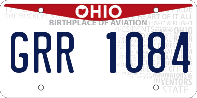 OH license plate GRR1084