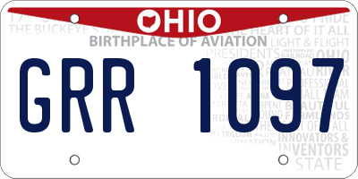 OH license plate GRR1097
