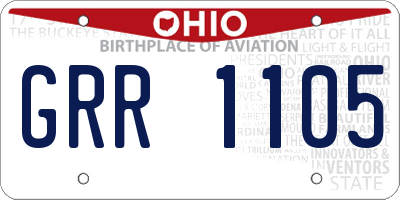 OH license plate GRR1105
