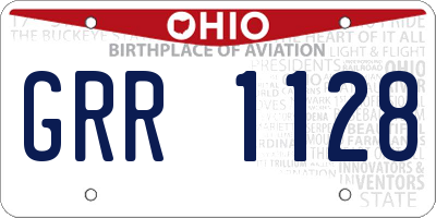 OH license plate GRR1128