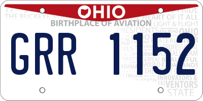 OH license plate GRR1152