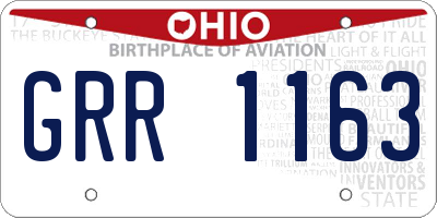 OH license plate GRR1163