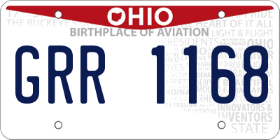 OH license plate GRR1168