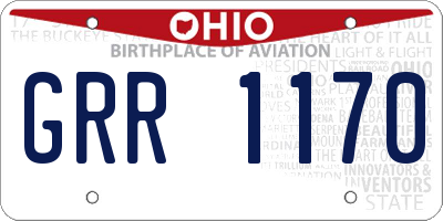 OH license plate GRR1170