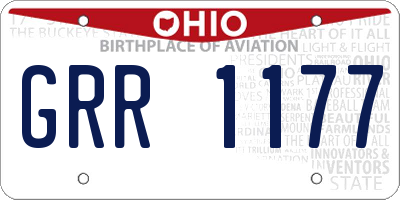 OH license plate GRR1177