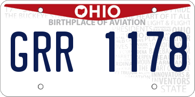OH license plate GRR1178