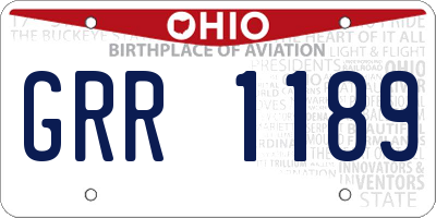 OH license plate GRR1189