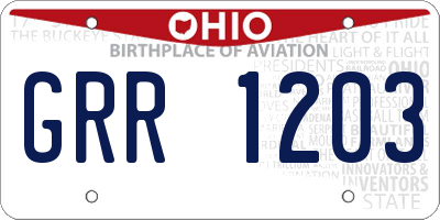 OH license plate GRR1203