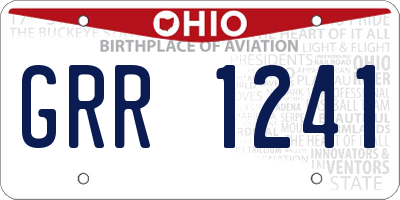 OH license plate GRR1241
