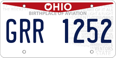 OH license plate GRR1252