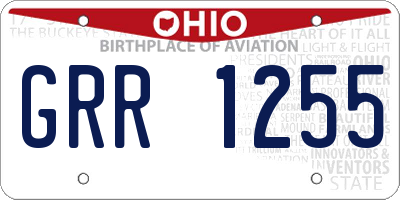 OH license plate GRR1255