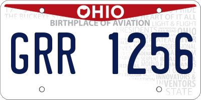 OH license plate GRR1256