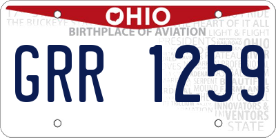 OH license plate GRR1259