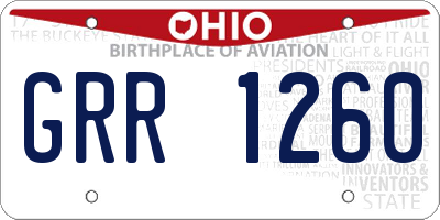 OH license plate GRR1260