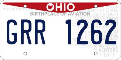 OH license plate GRR1262