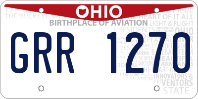 OH license plate GRR1270