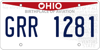 OH license plate GRR1281