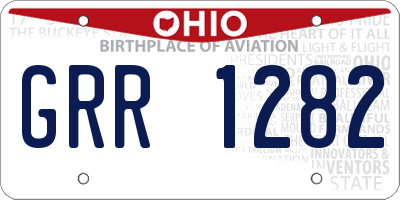 OH license plate GRR1282