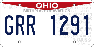 OH license plate GRR1291