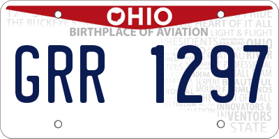 OH license plate GRR1297