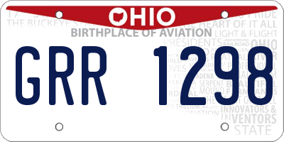 OH license plate GRR1298