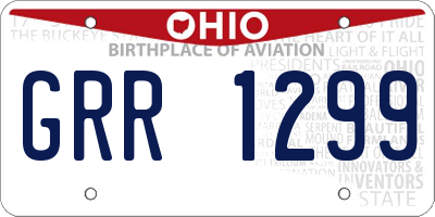 OH license plate GRR1299