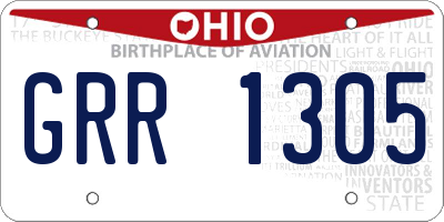 OH license plate GRR1305