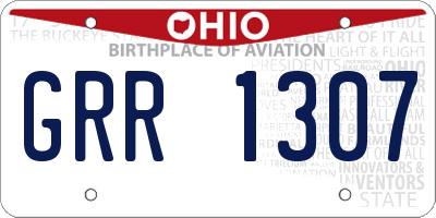 OH license plate GRR1307