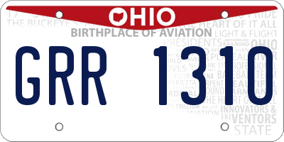 OH license plate GRR1310