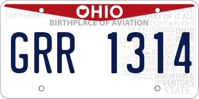 OH license plate GRR1314
