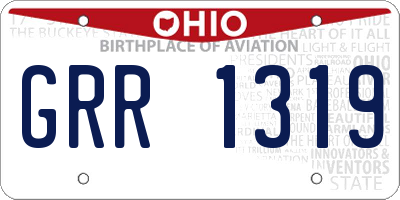 OH license plate GRR1319