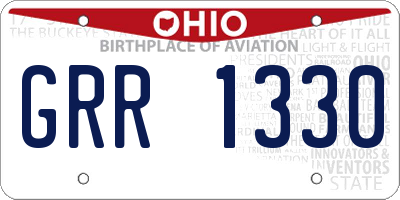 OH license plate GRR1330