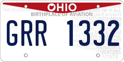 OH license plate GRR1332