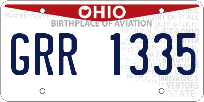 OH license plate GRR1335