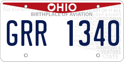 OH license plate GRR1340