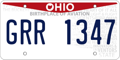 OH license plate GRR1347