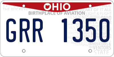 OH license plate GRR1350