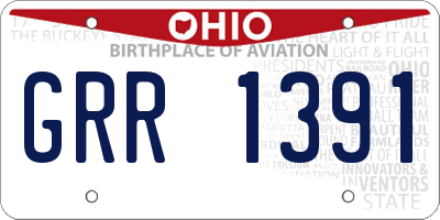 OH license plate GRR1391