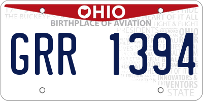OH license plate GRR1394