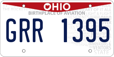 OH license plate GRR1395