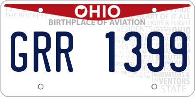 OH license plate GRR1399