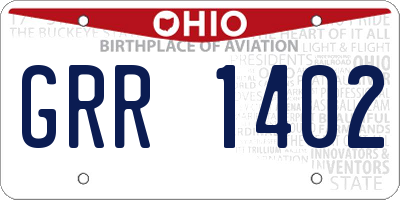 OH license plate GRR1402